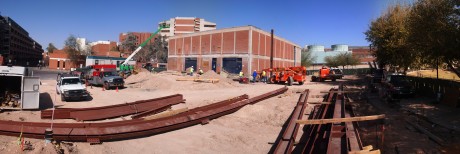 Panoramic view of the construction site: 7
